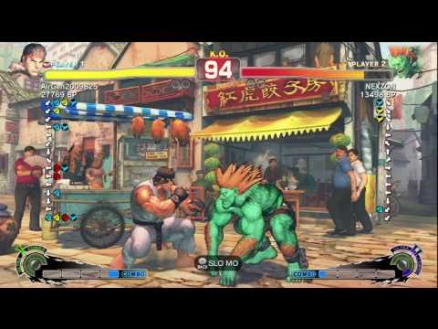 Air [Ryu] vs NEXZON [Blanka] SSF4 Online Ranked Matches - TRUE-HD