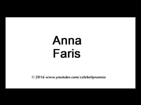 How to Pronounce Anna Faris (American English)