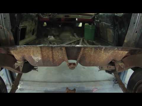 1957 chevy belair one piece trunk pan install