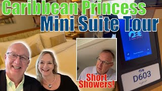 Caribbean Princess Mini Suite Tour of Cabin D603.  Complete tour with narration | October 2024 |
