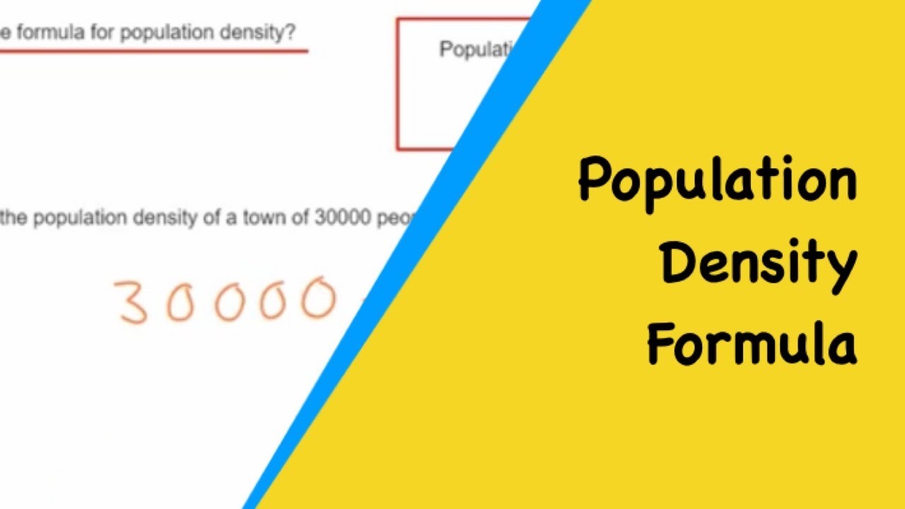 How do you calculate population density in geography?
