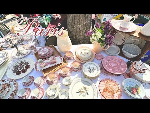 🇫🇷 Saturday stroll in Paris / Vanves flea market / First experience of croissant and burger