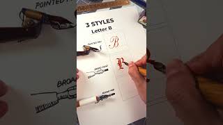 Letter B in 3️⃣ styles