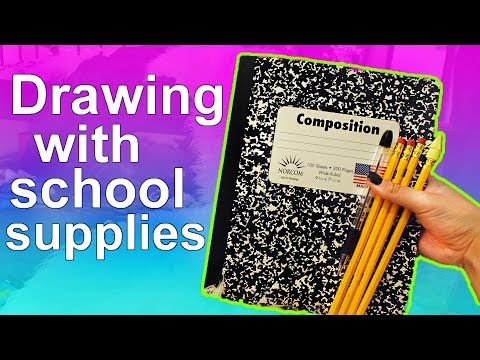 DRAWING WITH ONLY SCHOOL SUPPLIES Video