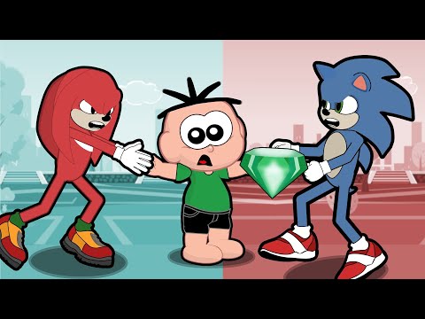 Cebolinha and Cascão in Sonic and Knuckles vs. Dr. Eggman Part 2
