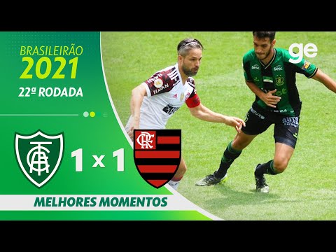 Gols e lances de América-MG x Flamengo