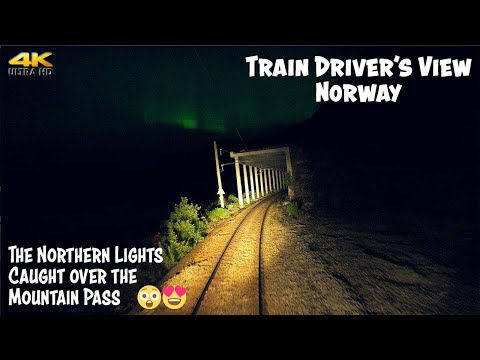 4K CABVIEW: Northern Lights over the Mountain pass