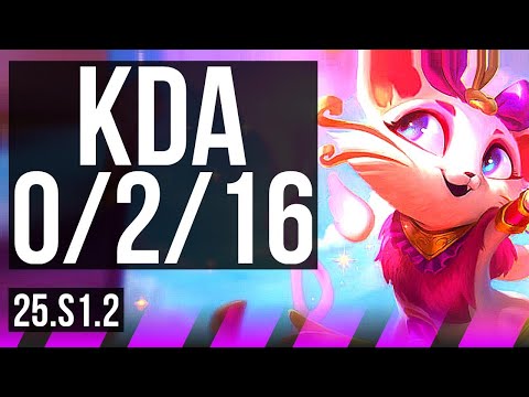 YUUMI & Zeri vs MAOKAI & Jhin (SUP) | 0/2/16 | KR Master | 25.S1.2