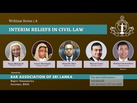 BASL Webinar 1.8 : Interim Reliefs in Civil Law