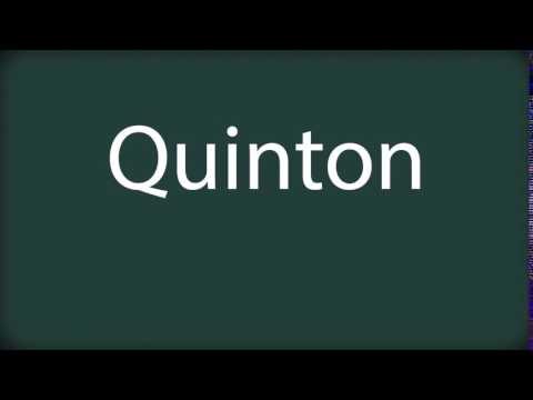 How to pronounce Quinton