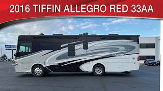 A preview image of the linked video showcasing 2016 Tiffin Allegro Red 33AA