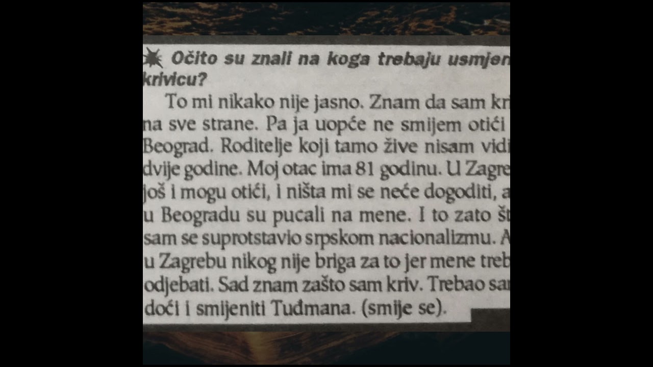 Šerbedžija 1994: "U Beogradu pucali na mene, u Zagrebu odjebali." #povijestplus #shorts #shortsfeed