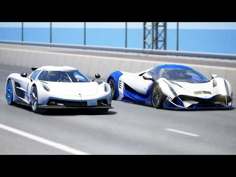 10,000 HP!!! Koenigsegg Jesko Absolut vs 2025 Devel Sixteen | DRAG & TRACK RACE