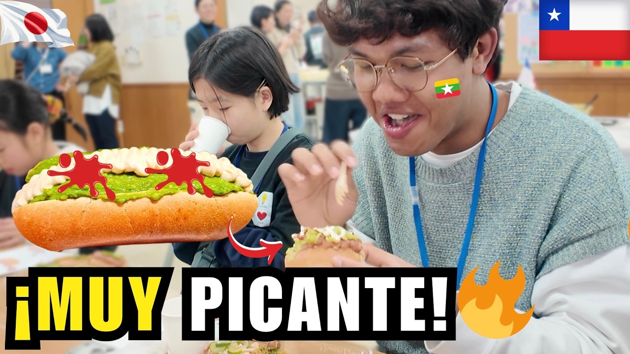 Asiáticos reaccionan al COMPLETO CHILENO con AJÍ por primera vez 🇨🇱🌶️😱