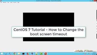 CentOS 7 Tutorial - How to Change the boot screen timeout