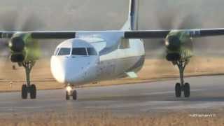 preview picture of video 'SkyWork Airlines DASH-8 Q400 Take Off at Airport Bern-Belp'