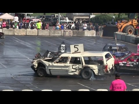 The Best Big Cars Demo Derby,very hard hits and insane drivers,crash'em and smash'em