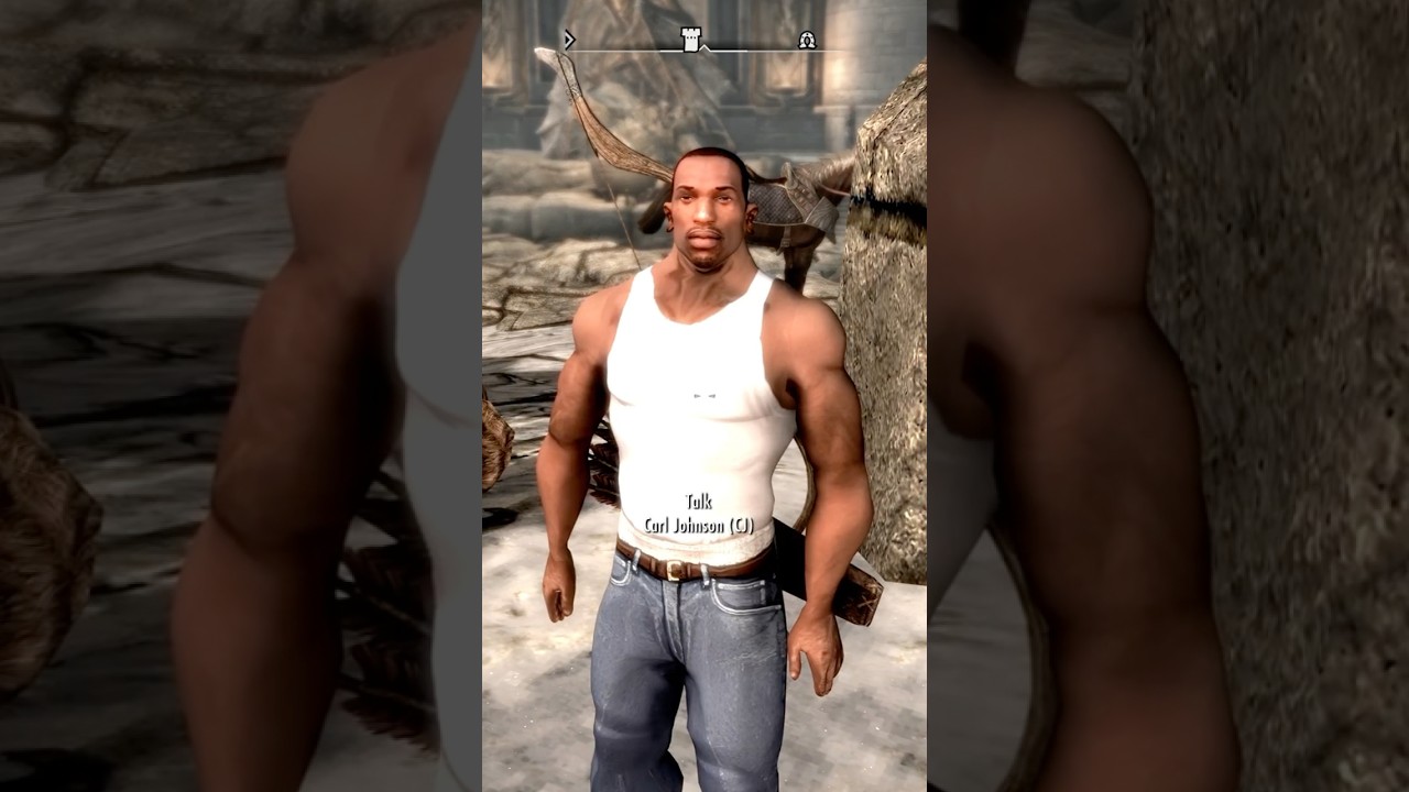 Ok These Skyrim Mods Are Getting A Little Outta Hand… #skyrimmods #skyrim #gtasandreas