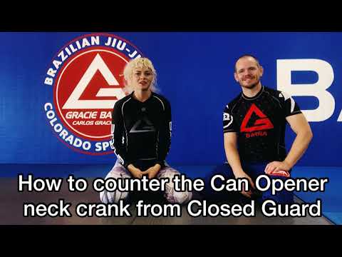 How to counter Can Opener neck crank from closed guard for BJJ