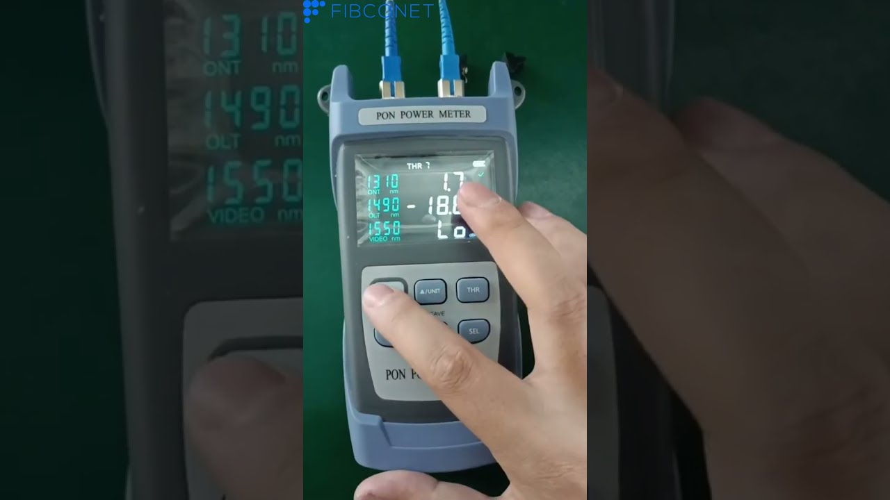 Show how to use the Optical power meter Testable wavelength:1310/1490/1550nm Connector：SC UPC/FC UPC
