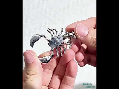 TolnNeck кулон в виде скорпиона на цепочке, серебристый - фото 1 - id-p2855609147