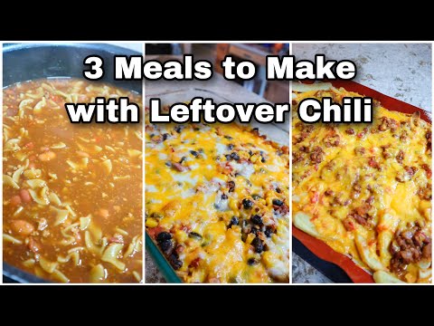 3 Completely New Meals Made from Leftover Chili | Stretching Leftovers | Dollar Tree Dinners