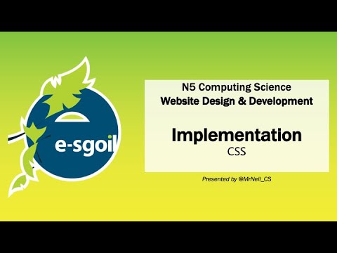 eSgoil: N5CS: Websites - Implementation - CSS