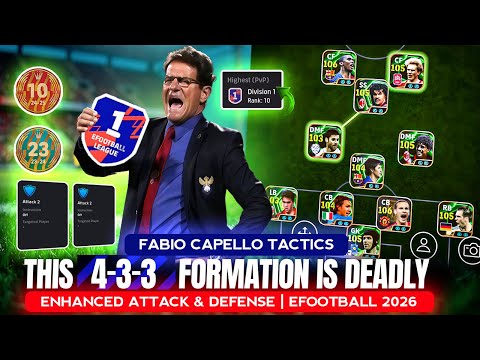 This 4-3-3 Formation Is DEADLY 🥶⚡ | Enhanced Attack & Defense | Fabio Capello Tactics | eFootball 26