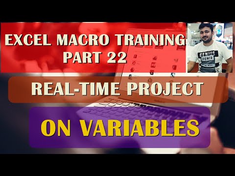 Variable related Project in Excel VBA - Macro - Part 22