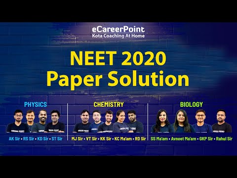 NEET 2020 Paper Solutions| NEET Paper Discussion & Answer Key | eCareerPoint #NEET_2020