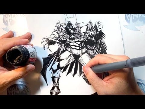 How to Draw BATMAN Comic Book Artist shows how he draws Kelly Jones version of the Dark Knight
