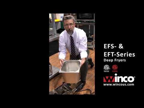 Winco EFT-32 32 lb. Twin Well Electric Countertop Fryer 13 image