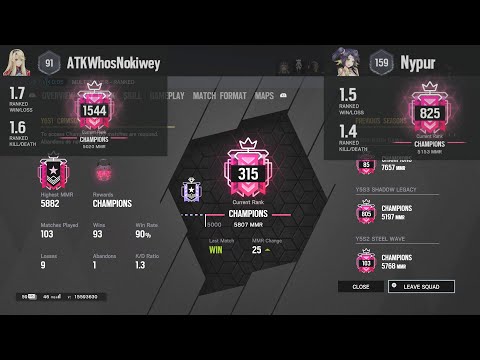 When you get 3 Accounts Champion - Rainbow Six Siege Console Ranked Highlights