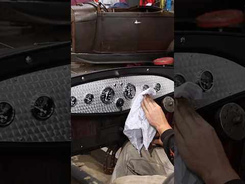 Installing these beautiful GAUGES in the ‘29 ROADSTER dash #fordhotrod #roadster
