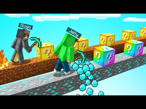 POOR vs. MILLIONAIRE Lucky Block Race! (Minecraft)