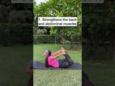 Benefits of Dhanurasana #yoga #yogapractice #yogateacher #onlineyoga #onlineyogaforweightloss