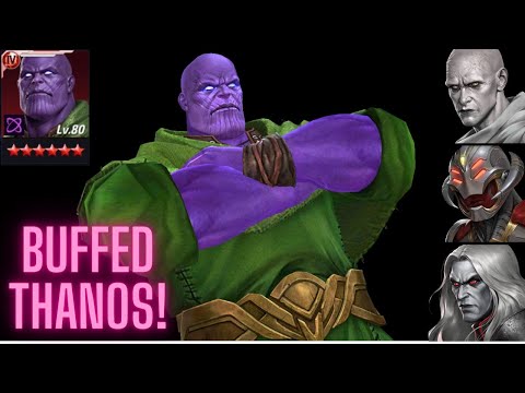 BUFFED T4 THANOS PVE REVIEW - KNULL 79 - ULTRON 55 - GORR 59 (Rage CTP) - Marvel Future Fight