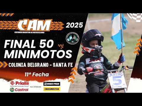 FINAL Completa - 50cc Minimoto - 11a Fecha Coronación - CAM 2025 - Colonia Belgrano