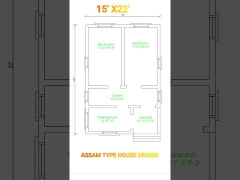 15' X 22' House Plan #shorts #ytshorts #houseplan #3dhousedesignstudio  #home