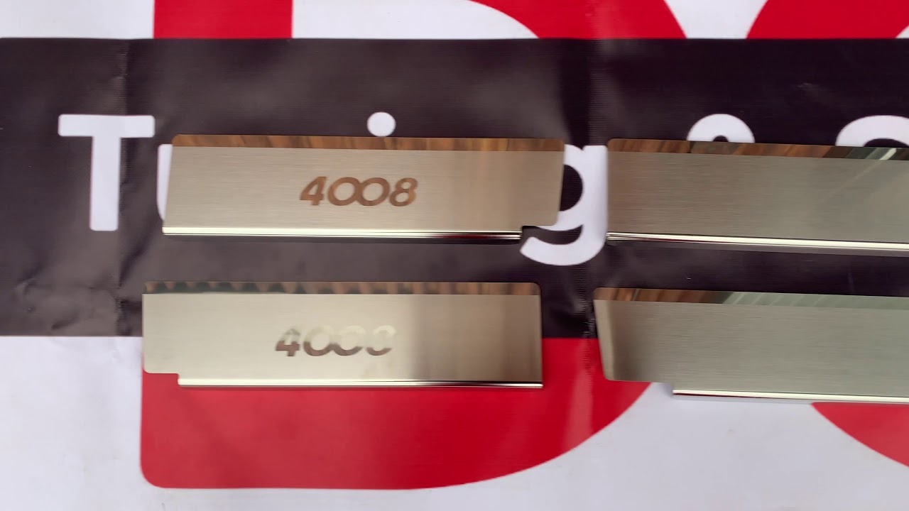 Peugeot 4008 2012-2017 гг. Накладки на пороги из нержавеющей стали NataNika Premium (4 шт) Video 1