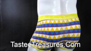 Paul Smith Yellow and Blue Pattern Boxer Briefs