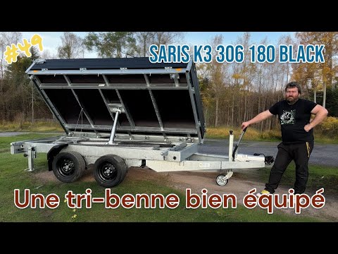 Remorque Tri-benne SARIS - 306 x 184 - PTAC : 3500 kg - 2 Essieux - Freinée - Pompe Électrique - Référence MO116/2815_5