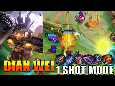 DIAN WEI OP DAMAGE META❗TOP BUILD GAMEPLAY❗HONOR OF KINGS ❗2025 ❗ HOK ❗