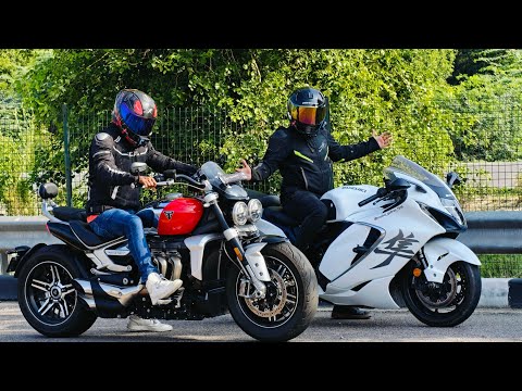 2500CC Rocket 3GT VS 1300CC Hayabusa Gen3 RACE!!