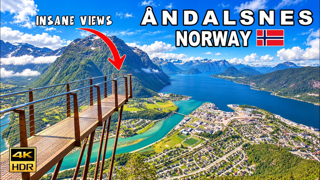 Åndalsnes, Norway 🇳🇴 Rampestreken & Romsdalen Gondola | Epic Fjord Views 4K 60fps