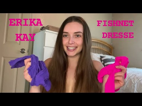 4K TRANSPARENT Black Fishnet Haul Tops TRY TO See Through Mirror || Erika Kay Try on Haul