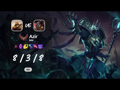 Azir Mid vs Twisted Fate - NA GrandMaster Patch 13.11