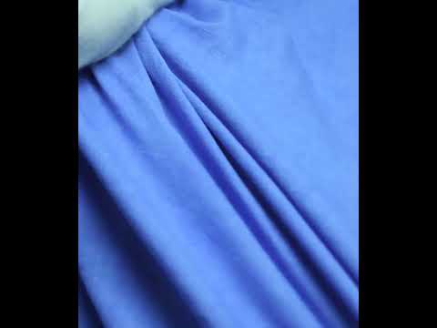 Plain Blue Khadi Cotton 95 GSM Handwoven Fabric — video