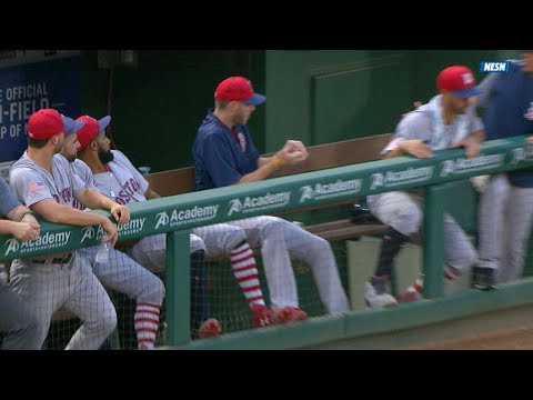 Sale shows his reflexes from the dugout