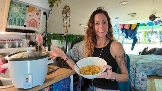 Rice Cooker Meals For Van Life Travel | Solo Female Van Life Tips